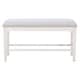 preview thumbnail 9 of 9, Linon Mckee White Upholstered Storage Counter Dining Bench