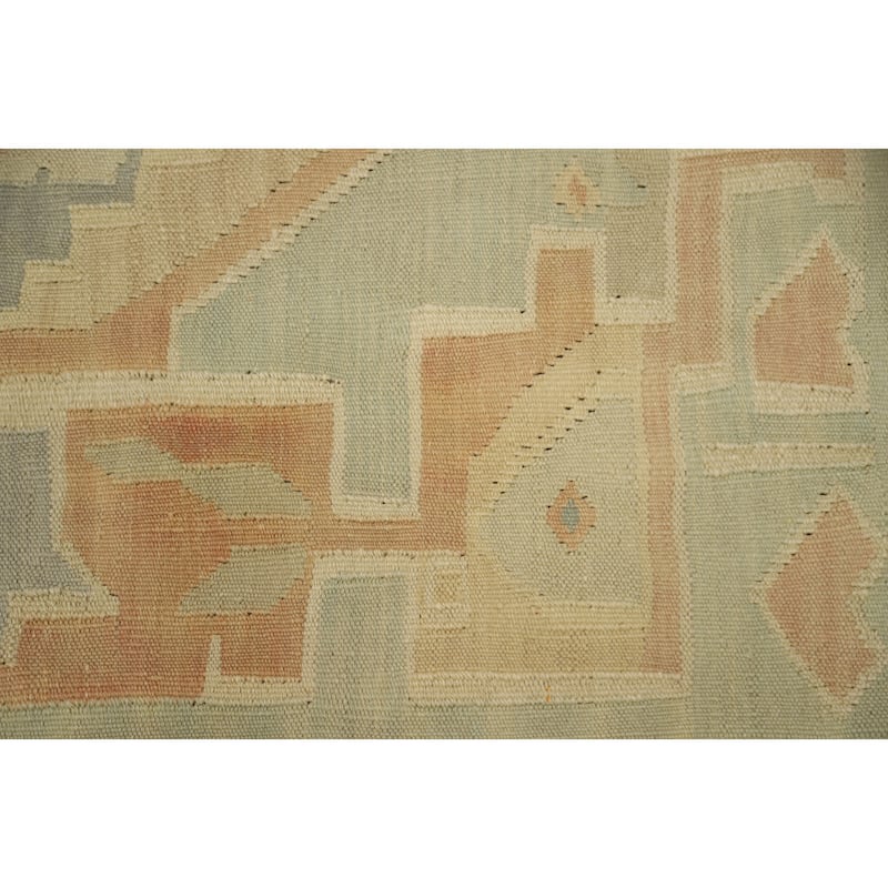 Hand Woven Oriental 100% Wool Carpet Southwestern Tribal Greys & Charcoal Kilim Area Rug - 6' 1'' X 4' 1''