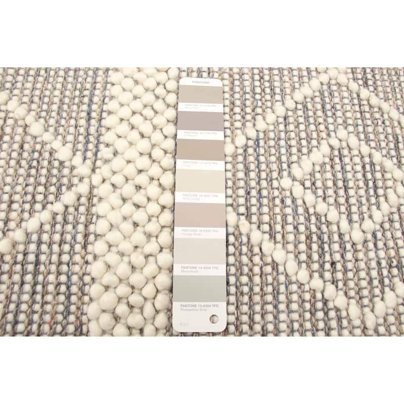 ECARPETGALLERY Braid weave Sienna Taupe Wool Rug - 6'0 x 8'9