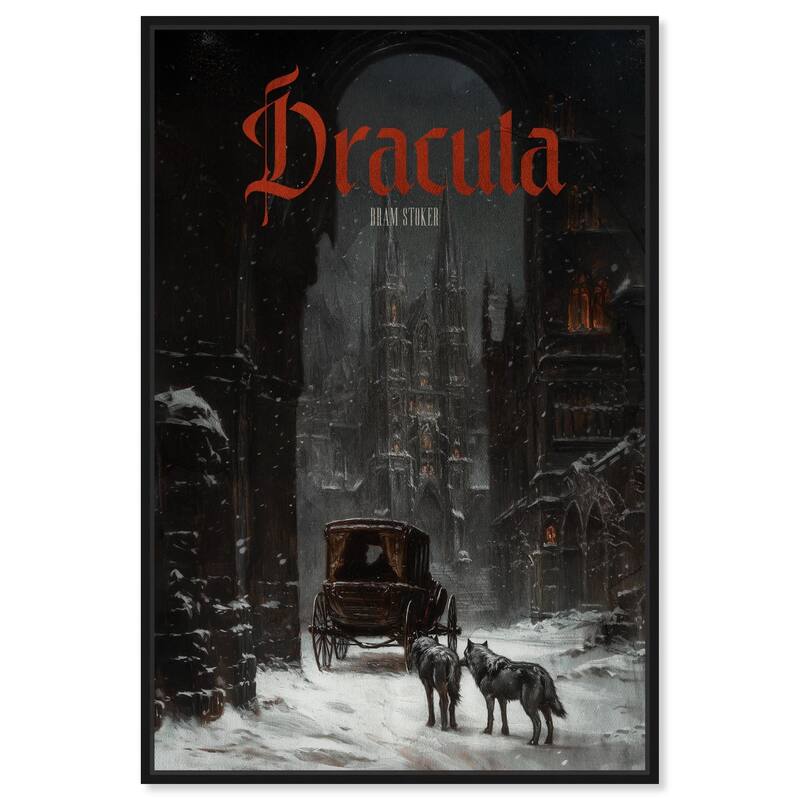 Dracula Gothic Cover Canvas by Art Remedy - Black - 16" x 24"