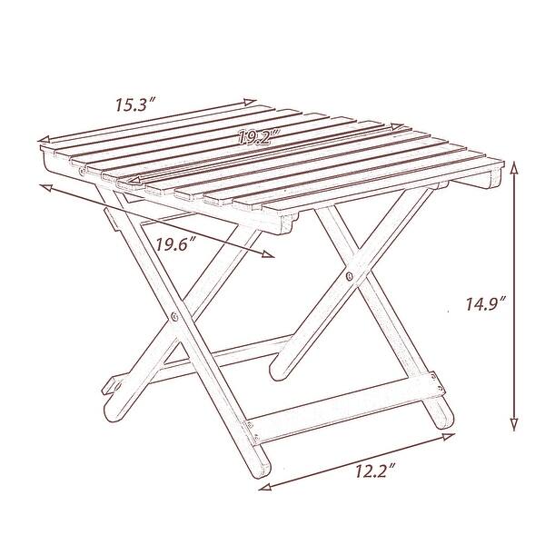 Ourdoor Wood Folding Table Bed Bath & Beyond 36030347