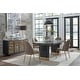 preview thumbnail 3 of 4, Doheny Wood and Metal Oval Dining Table in Black and Brass - 30" x 79" x 39"