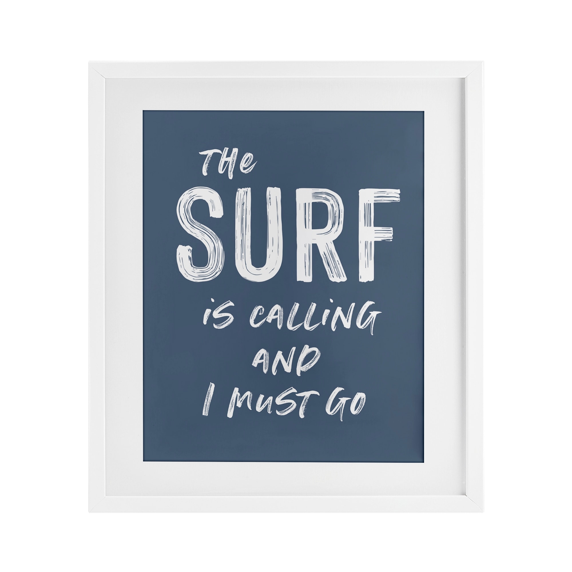 Stupell Surf Is Calling Must Go Under Glass Framed Design By Lettered and Lined