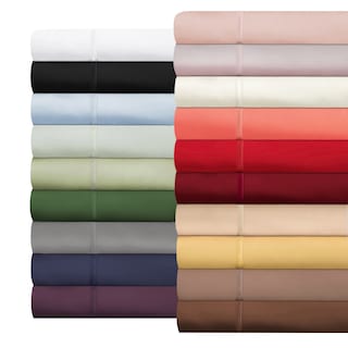 Superior Egyptian Cotton Sateen 300-Thread Count Solid Sheet Set