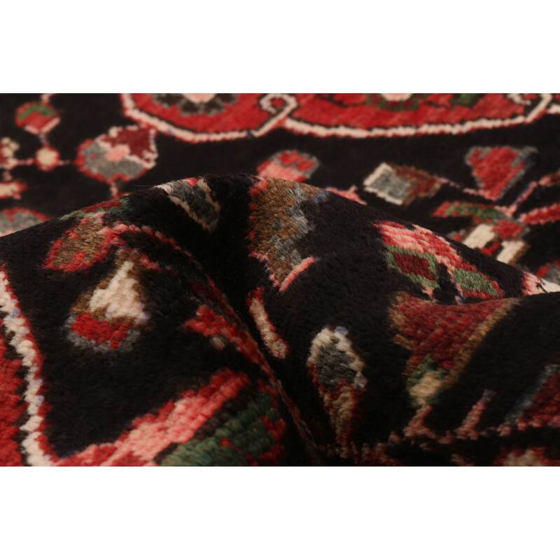 ECARPETGALLERY Hand-knotted Andelz Black, Red Wool Rug - 2'10 x 9'10