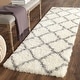 preview thumbnail 45 of 51, SAFAVIEH Montreal Shag Ucha 2-inch Thick Rug 2'3" x 7' Runner - Ivory/Grey - Runner
