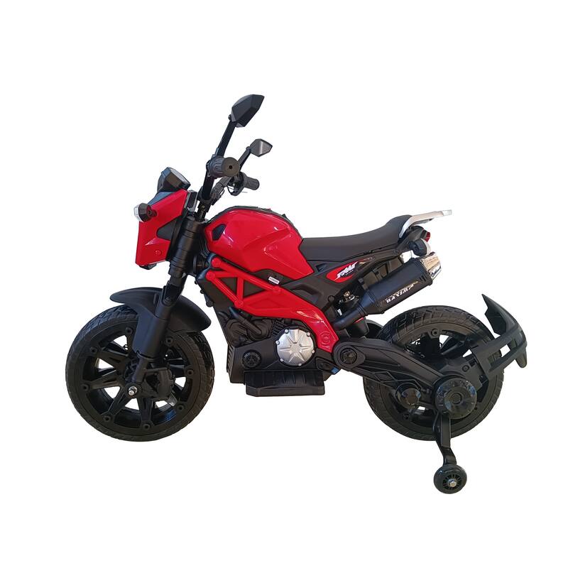 Kids 12V Ride-On Electric Dirt Bike with Manual Throttle, Soft Seat, and Safety Features