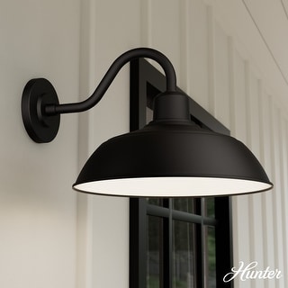 Hunter Mill Valley Outdoor 1-Light Wall Sconce Light - WeatherMax - Farmhouse, Transitional, Modern, Rustic