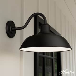 Hunter Mill Valley Outdoor 1-Light Wall Sconce Light - WeatherMax - Farmhouse, Transitional, Modern, Rustic