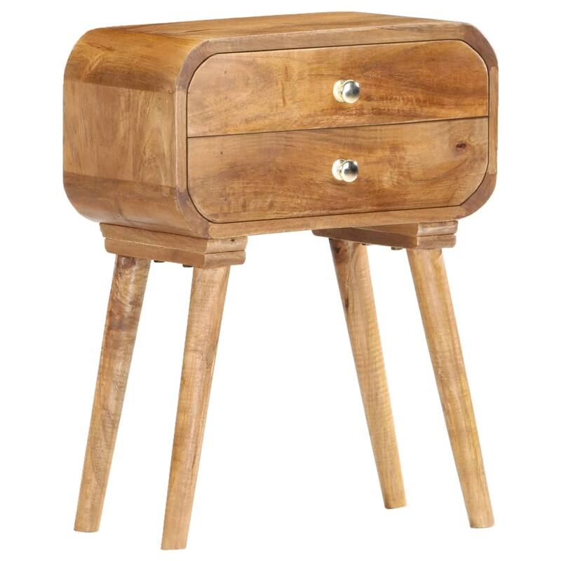 vidaXL Bedside Cabinet 16.9"x11.8"x22.8" Solid Mango Wood