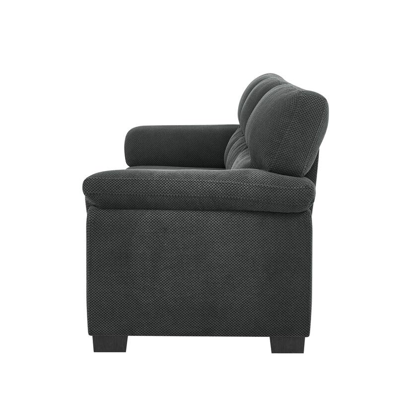 3-Seater Sofa, Modern Living Room Furniture, Textured Fabric Sofa,Minimalist Settee, Comfortable Armchair,Sturdy Frame Sofa