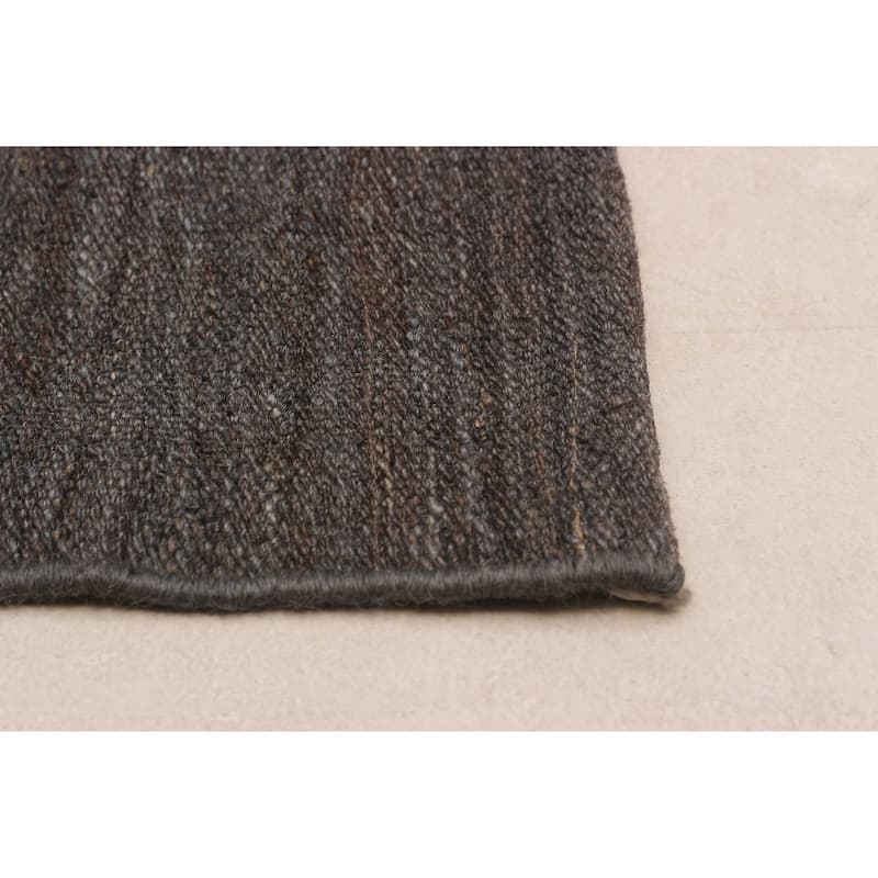 ECARPETGALLERY Flat-Weave Ankara FW Grey Wool Rug - 8'10 x 9'4