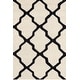 preview thumbnail 78 of 200, SAFAVIEH Handmade Cambridge Luisa Moroccan Trellis Wool Rug 2'6" x 4' - Ivory/Black - Rectangle