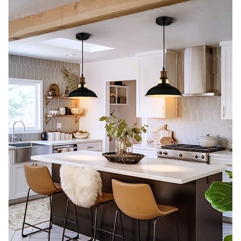 Carbon Loft Kamari Industrial Mini Metal Barn Pendant Light (Set of 3)