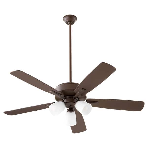 slide 2 of 10, Quorum International 4525-3 Ovation 52" 5 Blade Indoor Ceiling Fan Oiled Bronze