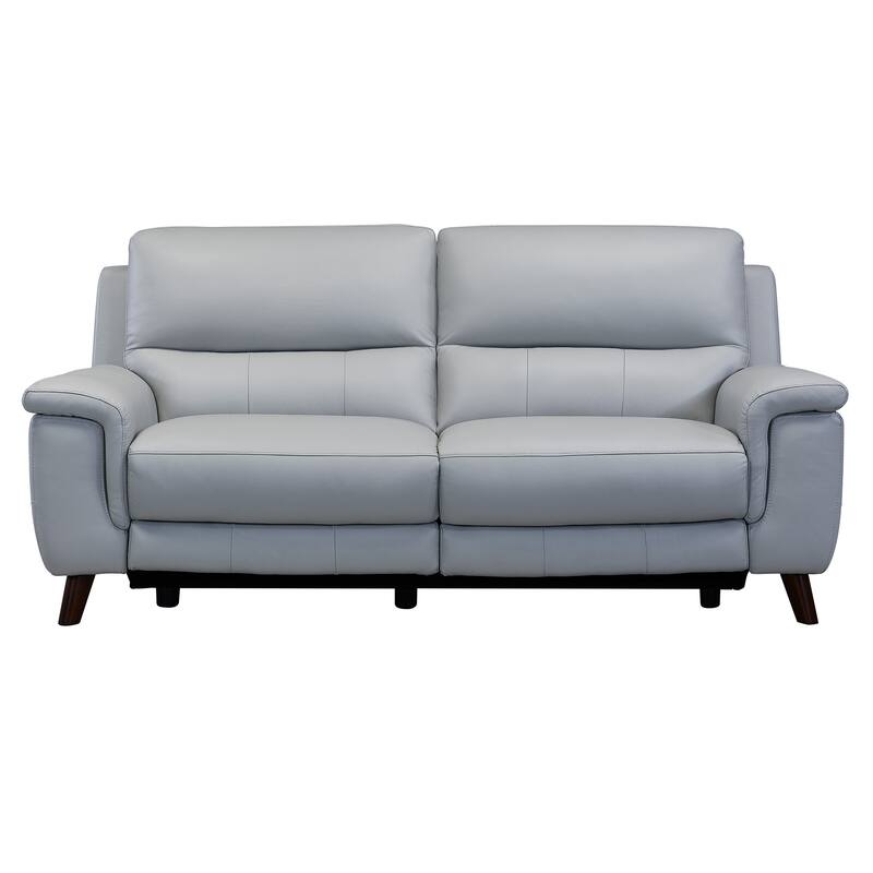 HomeRoots Three Piece Indoor Gray Leather Six Person Seating Set