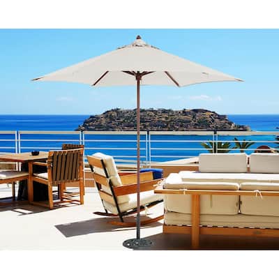 TropiShade Natural-tone Wood 9-foot Market Umbrella