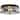 2-Light Farmhouse Drum Flush Mount Ceiling Light Crackled Glass Shade - 12 inch