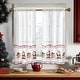 preview thumbnail 14 of 20, Deconovo Embroidered Christmas Sheer Window Curtains 2 Panels 27x24 Inch - Santa Claus