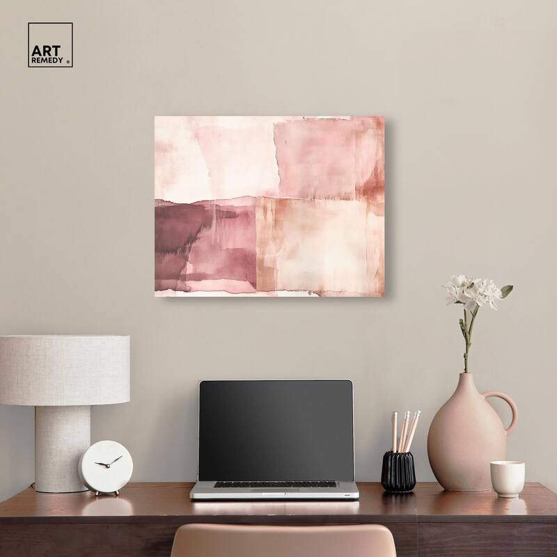 Faded Crimson II Canvas by Art Remedy, Gallery Wrapped