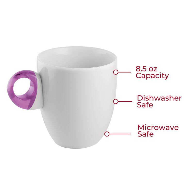 Guzzini Set of 4 Feeling Mugs - 8.5 oz