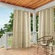 preview thumbnail 22 of 128, ATI Home Indoor/Outdoor Solid Cabana Grommet Top Curtain Panel Pair 54x84 - Natural