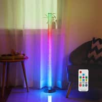 LED Corner Floor Lamp, RGBW Dimmable Mood Lighting with Remote - 1 ...
