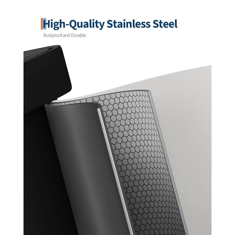 13 Gal Step-on Stainless Steel Trash Can with Soft-Close Lid for Home, Kitchen, Office