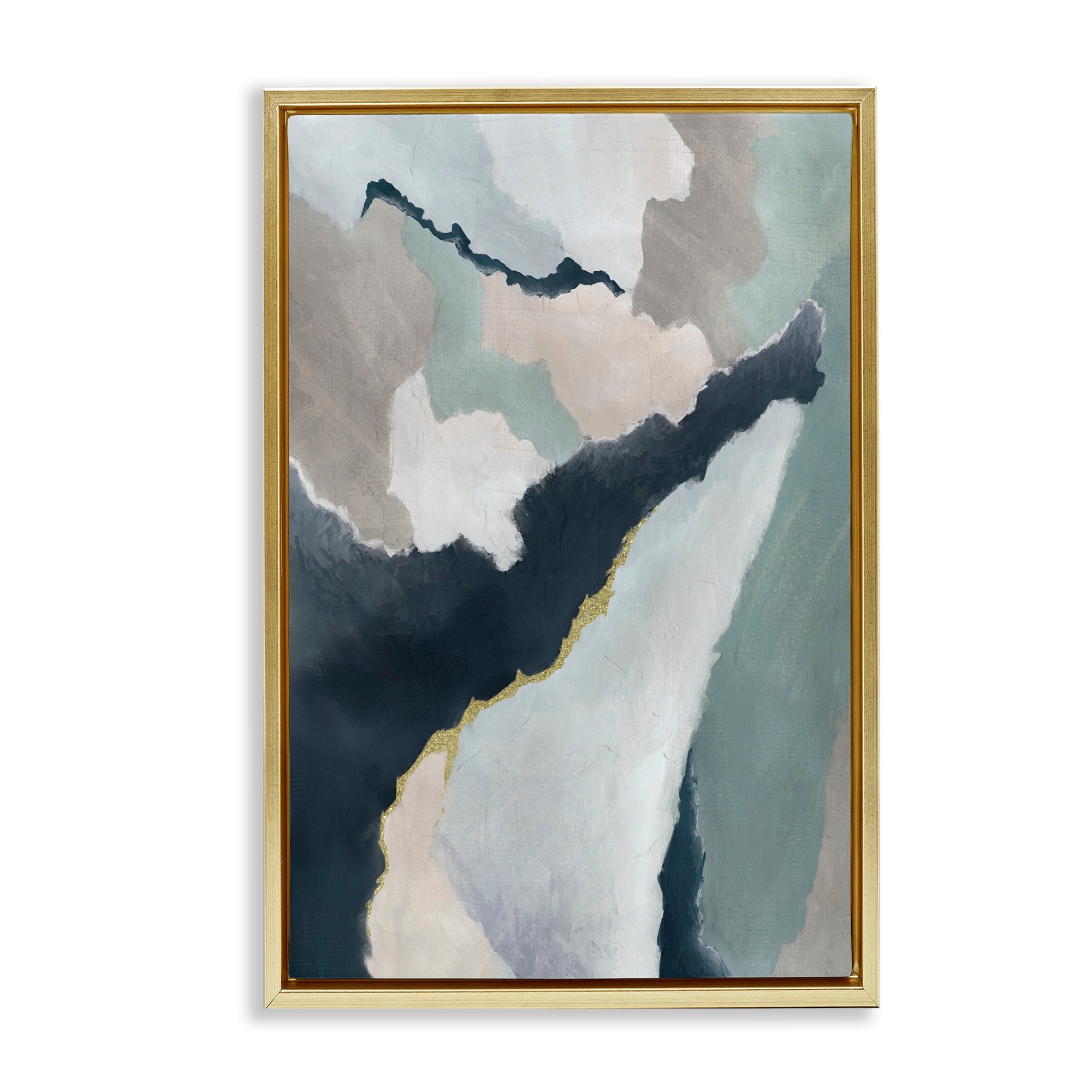 Stupell Cool Water Lines Framed Floater Canvas Wall Art Design By J:L Design