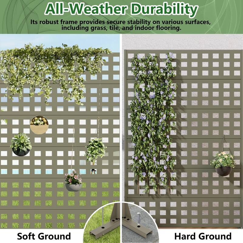 Outdoor Rectangle Privacy Screens Metal Screen Fence Panel