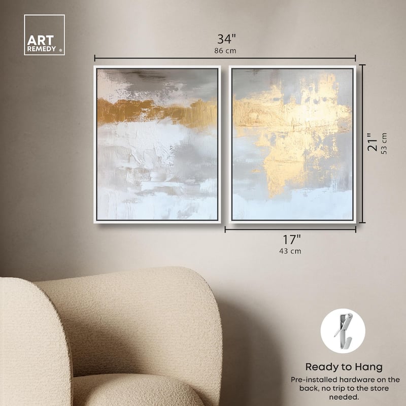 Golden Glaze I Canvas Set of 2 by Art Remedy