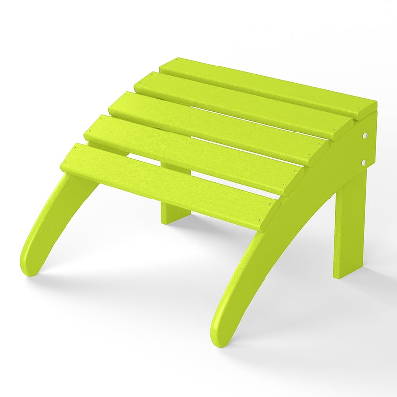 Polytrends Laguna Hdpe All Weather Outdoor Patio Foldable Ottoman