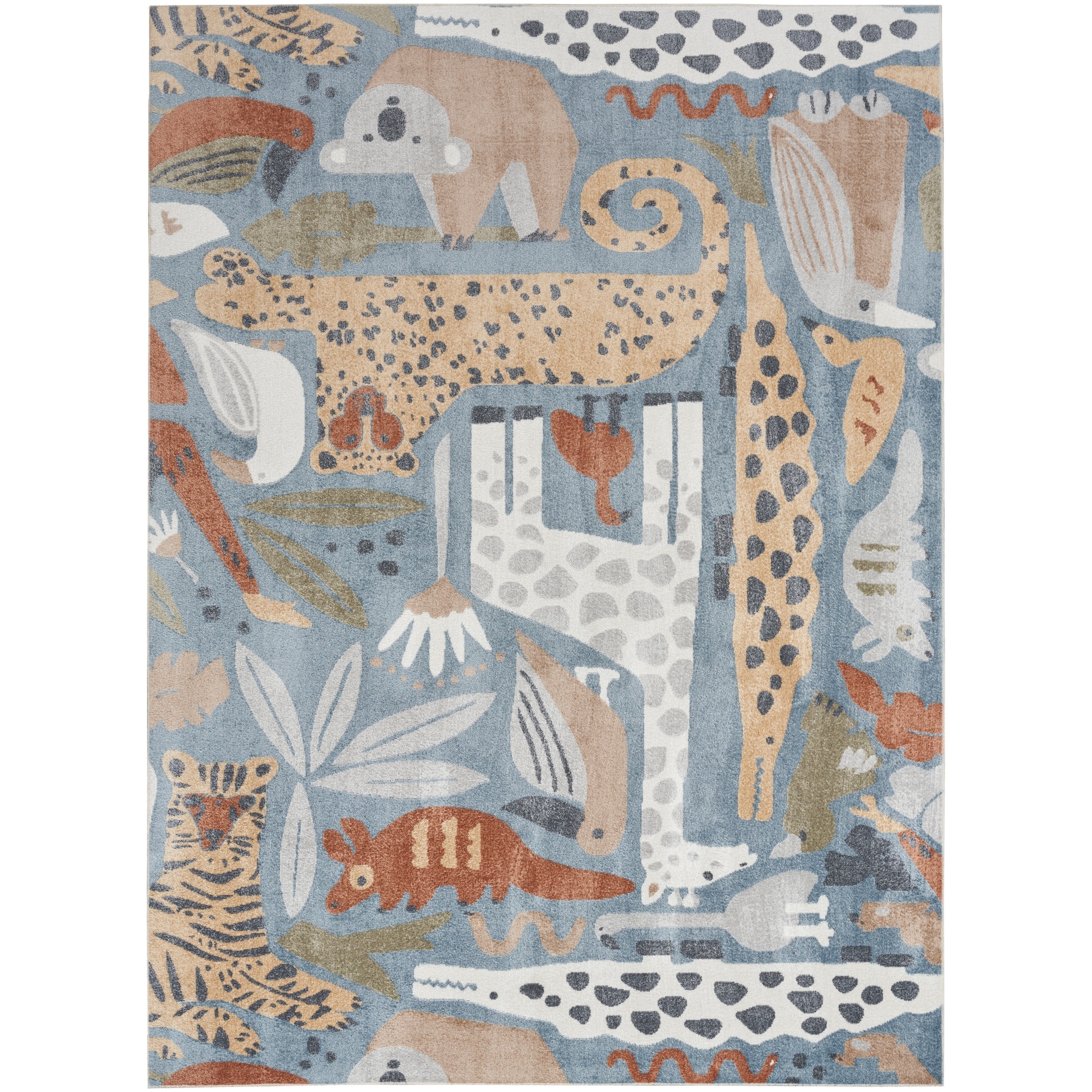 Nourison Astra Machine Washable Animal Print Area Rug
