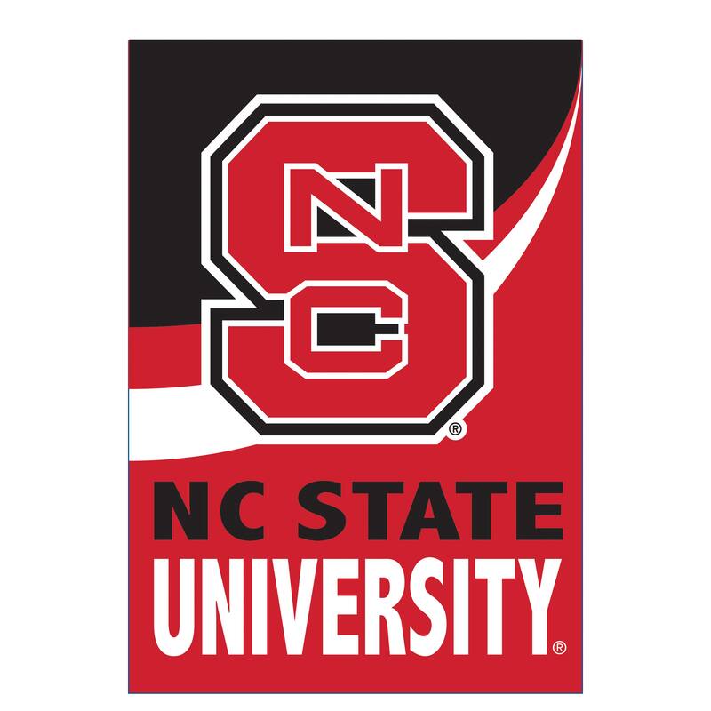 North Carolina State University Burlap Flag Garden Size