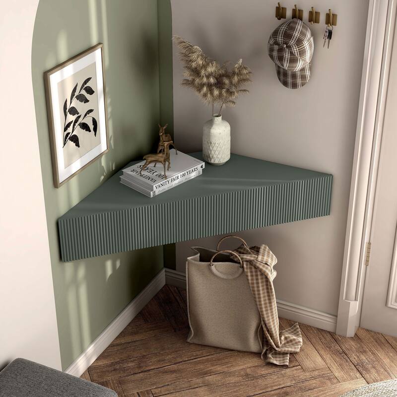 DH BASIC Transitional 47-inch 3-Shelf Corner Floating TV Stand by Denhour