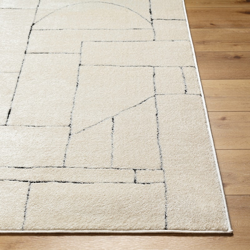 Livabliss Freud Modern Abstract Lines Area Rug