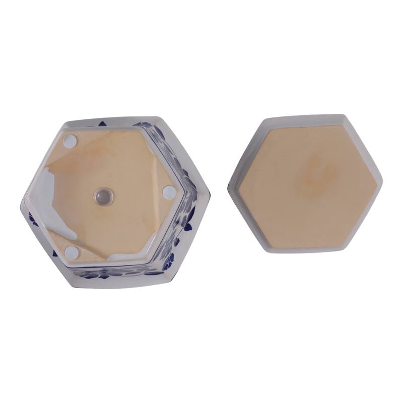 Stoneware Saucer Planters Attached Base for Home Garden (Set of 2)