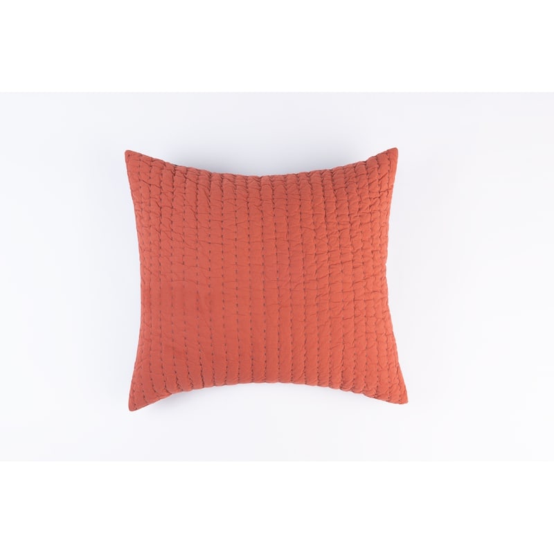 Twain Sham, Brick/Charcoal, Euro