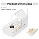 preview thumbnail 22 of 25, Wooden Slat Roof Platform Bed Guardrails House Bed Frame with 2 Storage Drawers, Kids Playhouse Bed Small Window & Shelves