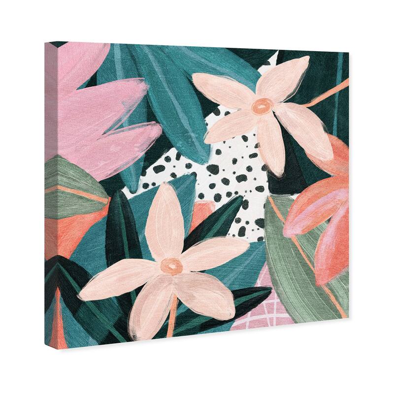 Wynwood Studio Canvas Floral and Botanical Nature s Foliage Pink and Modern & Contemporary Wall Art Canvas Print