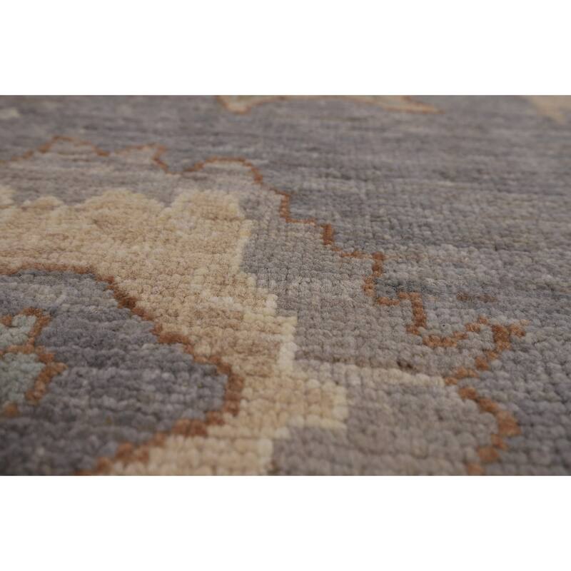 Oushak Oriental Area Rug Vegetable Dye Hand-Knotted Wool Carpet - 9'5"x 11'9"