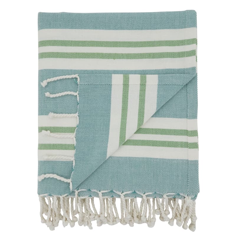 Throw Blanket With Stripes