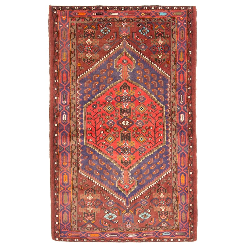 ECARPETGALLERY Hand-knotted Andelz Dark Navy Wool Rug - 4'1 x 6'10