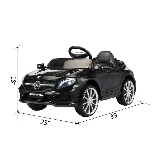 dimension image slide 0 of 2, 6V Mercedes Benz AMG Ride On Car for Kids with MP3, USB, and Remote Control