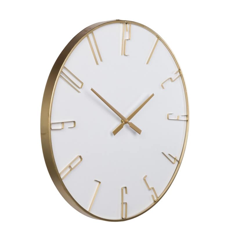 Viola Modern Round Metal Wall Clock - 24"H x 24"W x 1.5"D
