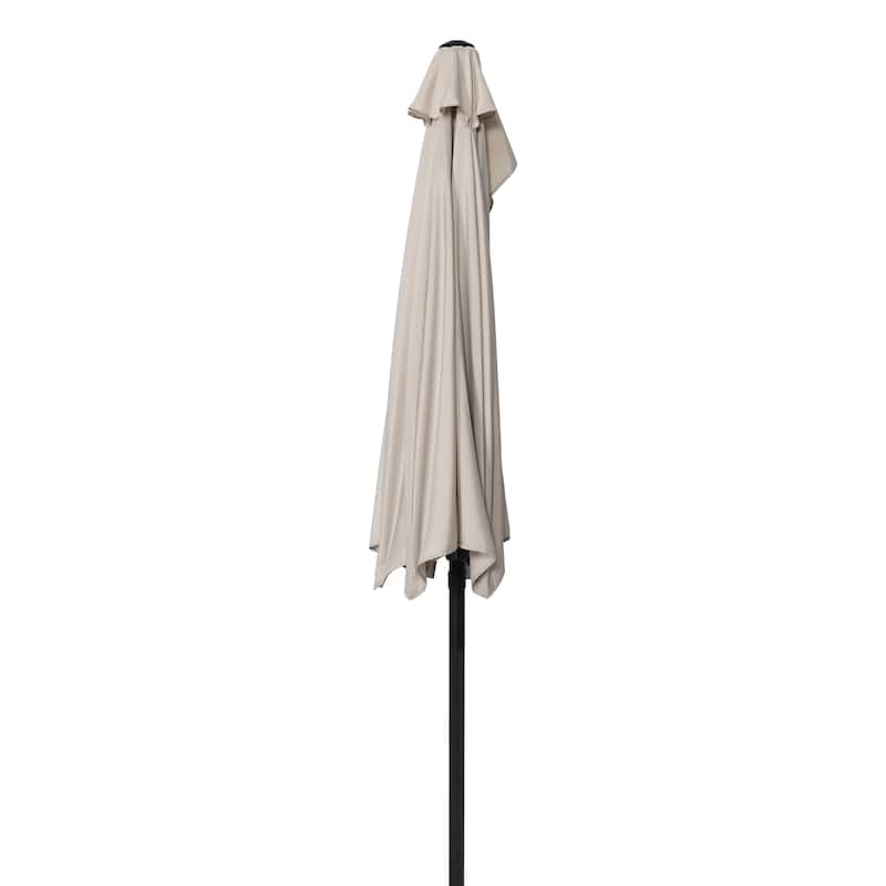 Patio Umbrella, 9 FT Half Round Umbrella, Weather-Resistant Polyester
