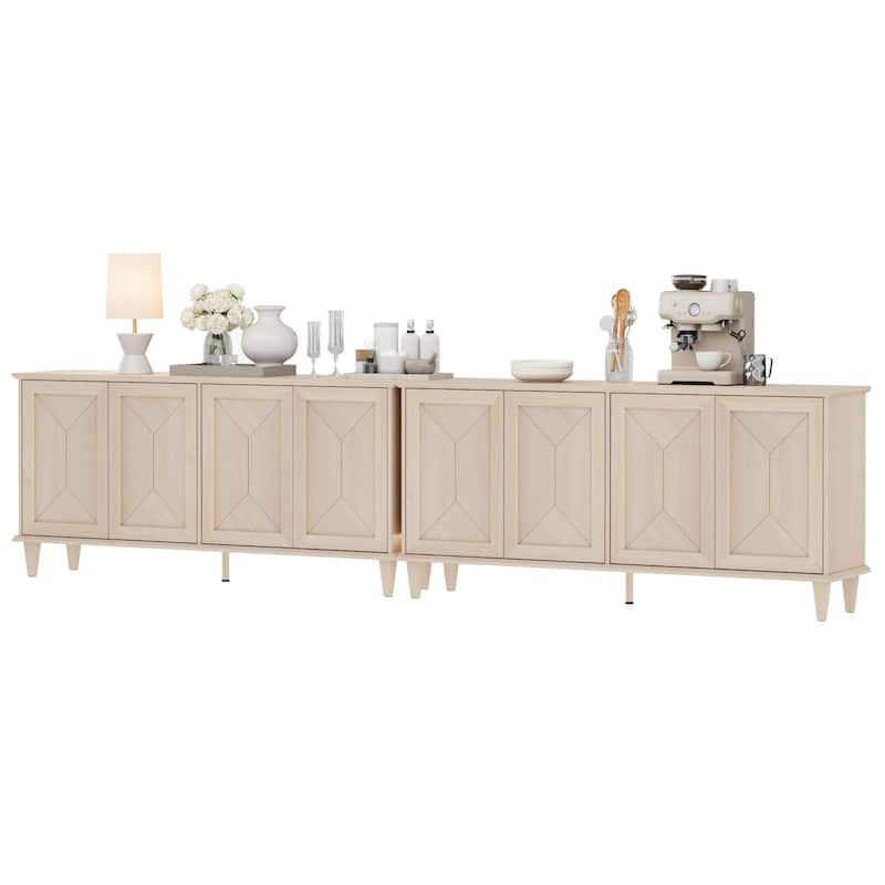 Large Buffet Cabinet with Handcrafted Pop-Up Doors for Dining Room