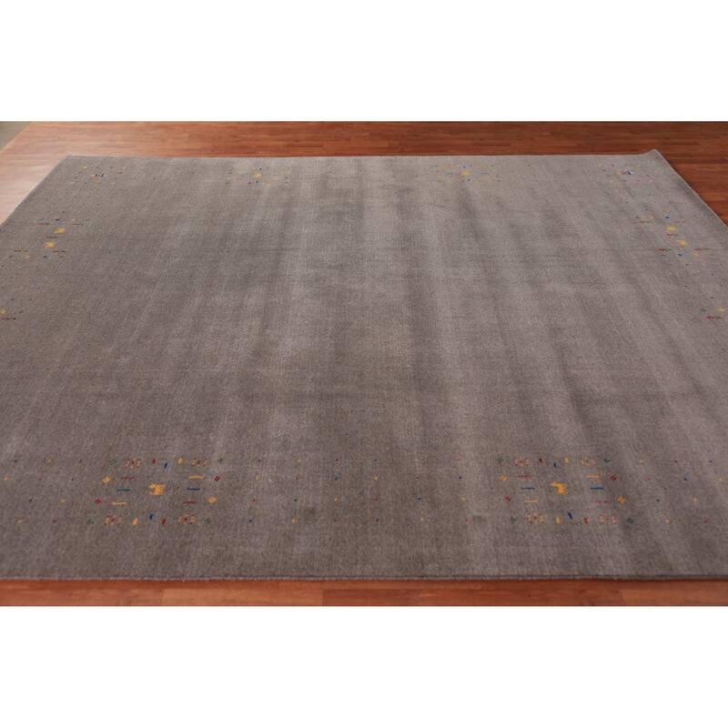 Tribal Gabbeh Indian Area Rug Handmade Bedroom Wool Carpet - 8'0" x 9'10"