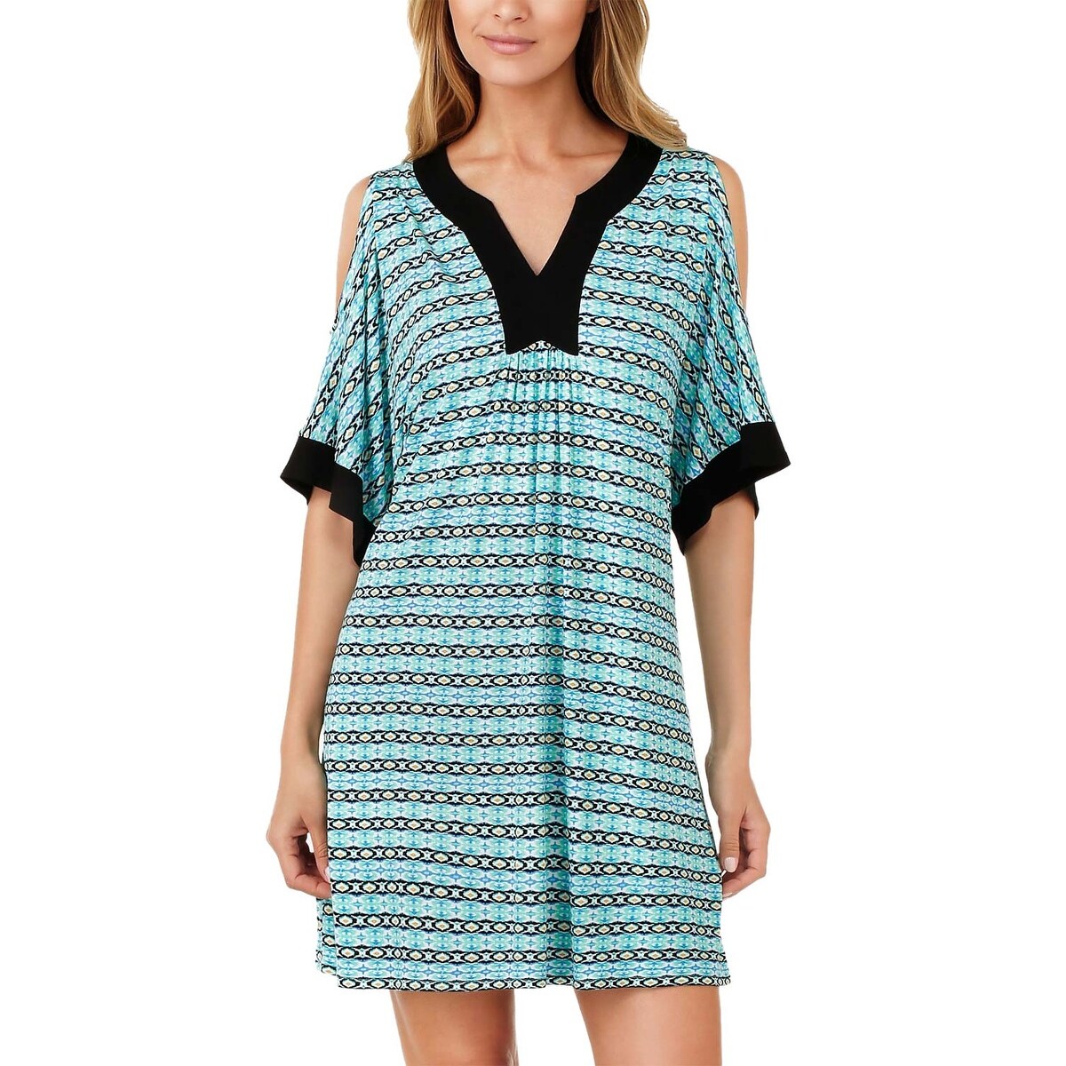 ELLEN TRACY Womens Petite Size Open Shoulder Top