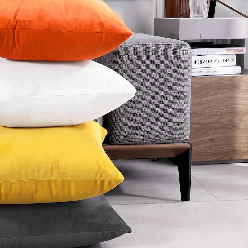 Deconovo Velvet Throw Pillow Covers 4 PCS (Cover Only)